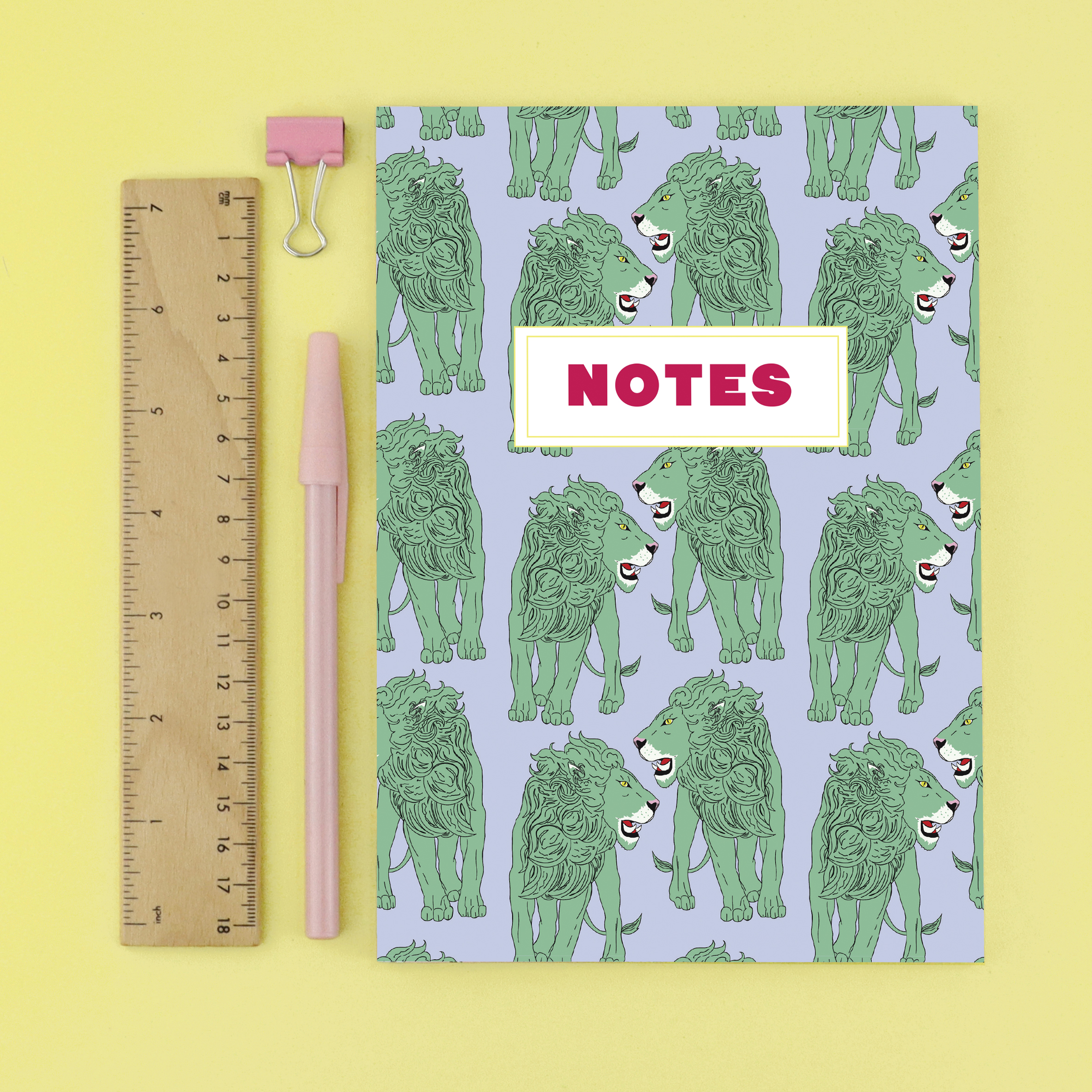 Grr Power Lion Bullet Grid Notebook