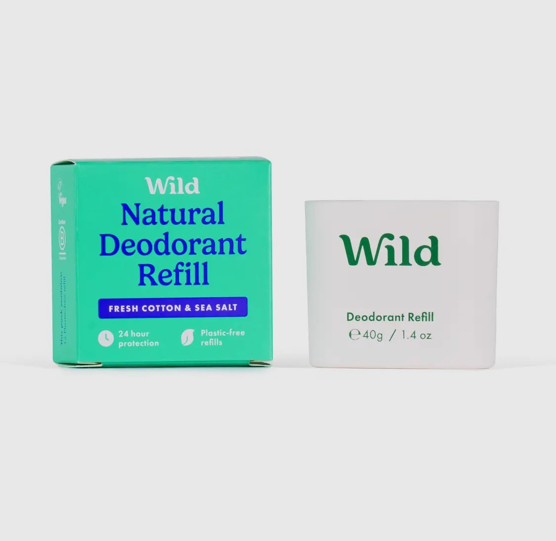 Wild Fresh Cotton & Sea Salt Deodorant Refill 40g - Image 2