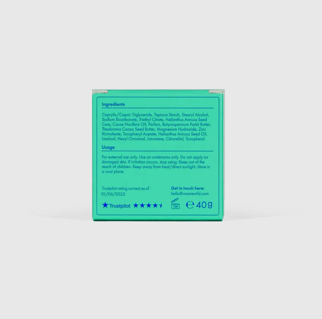 Wild Fresh Cotton & Sea Salt Deodorant Refill 40g - Image 3