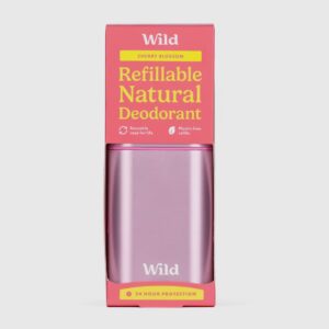 Wild Deodorant - Pink Case and Cherry Blossom Refillable Deodorant