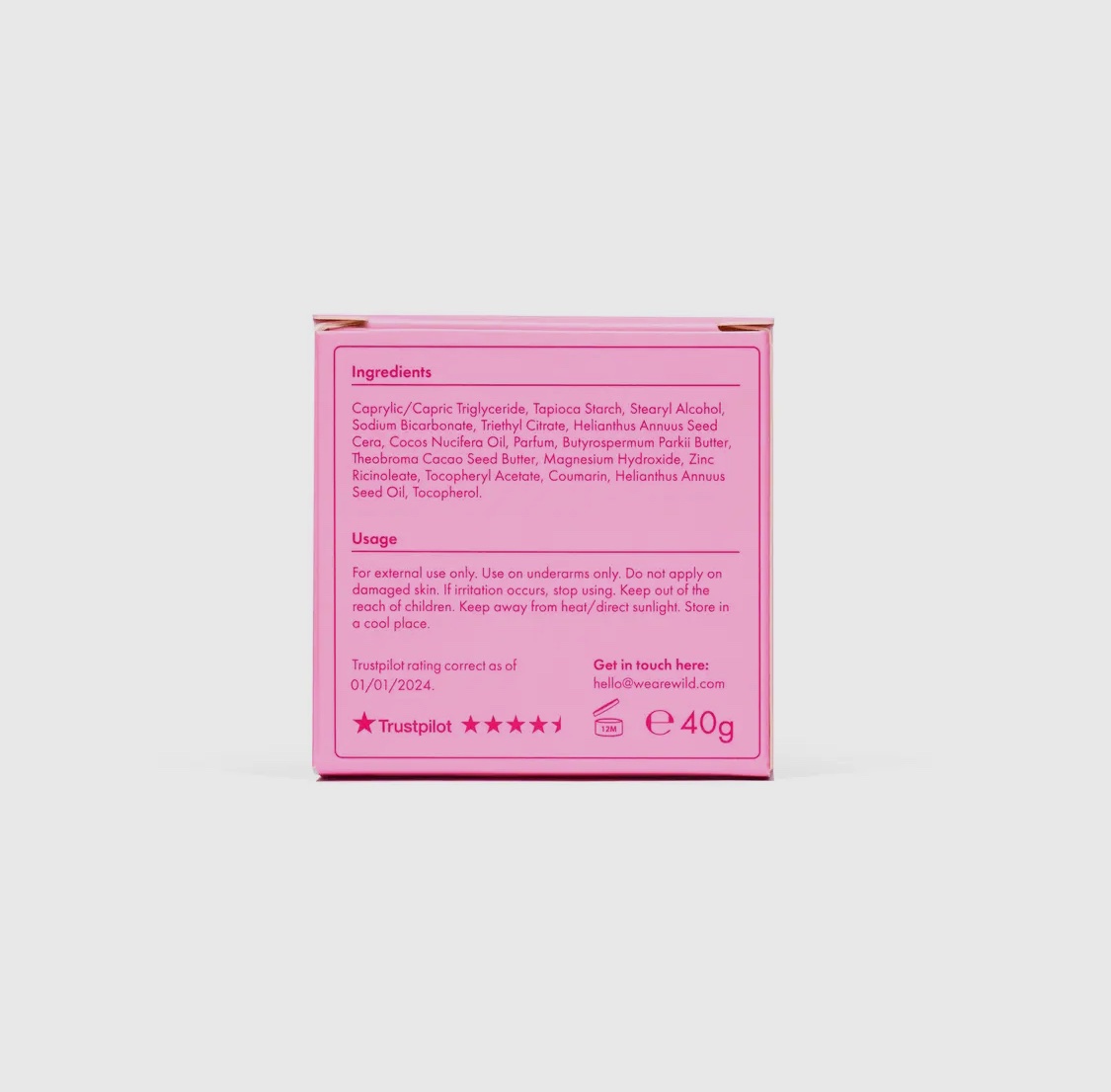 Wild Cherry Blossom Deodorant Refill 40g - Image 3