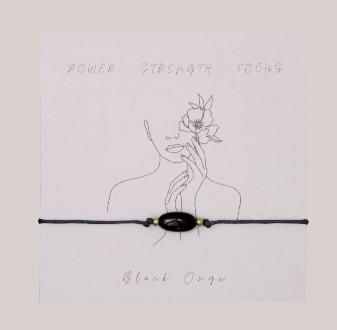 Black Onyx Gemstone Bracelet - Power, Strength & Focus